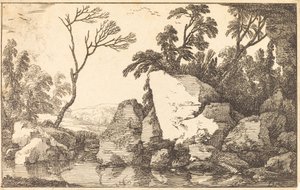 En steinete dam av Laurent de la Hyre