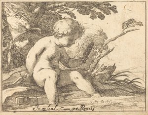 Cupid ser i et speil av Laurent de la Hyre