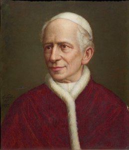 Portrett av paven Leo XIII 1810-1903, 1892. av Laurenz Schäfer