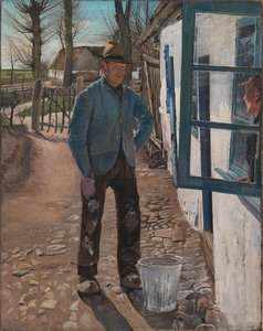 Hvitvasking av det gamle huset, 1908 av Laurits Andersen Ring