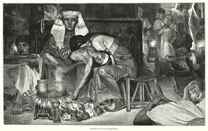 Den førstefødtes død: den siste av Egypts ti plager (litho) av Lawrence (after) Alma Tadema