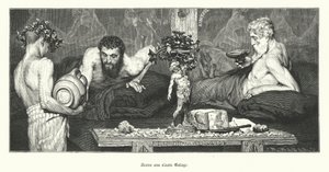 Gresk vin (gravering) av Lawrence (after) Alma Tadema