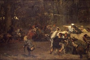 Gunthram Bose og døtrene hans, 572 e.Kr av Lawrence Alma Tadema