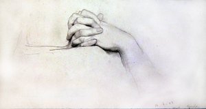 Study of Hands - Miss Goold av Lawrence Alma Tadema