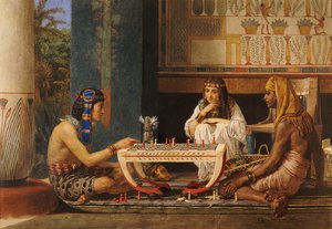 Egyptiske sjakkspillere, 1868 av Lawrence Alma Tadema
