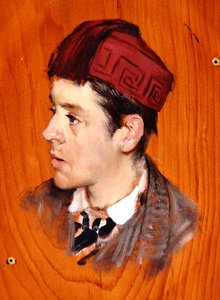 Sir Herbert Thompson, Bart., ca. 1877 (olje på panel) av Lawrence Alma Tadema