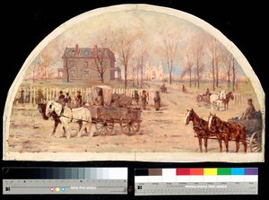 Ogden Residence etter brannen i 1871 (olje på lerret) av Lawrence Carmichael Earle