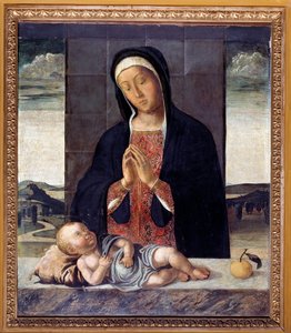 Jomfru som tilber Jesus (maleri, ca. 1500)