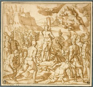Studie for Saint James Saving an Innocent from the Flames