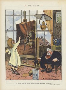 Hans portrett. Illustrasjon for Le Rire (farge litho) av Leal de Camara