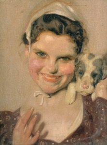 Studie til «Hans første forseelse», ca. 1900 (olje på lerret) av Leandro Ramon Garrido