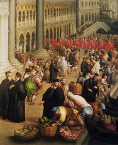 Riva degli Schiavoni, Venezia av Leandro da Ponte Bassano