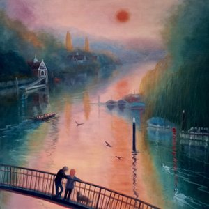 Sommermorgen, Eel Pie Island, Twickenham, 2021 av Lee Campbell