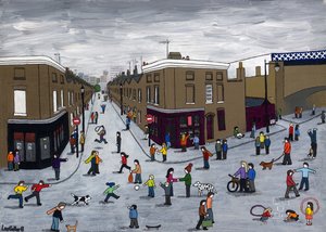 Roupell Street, 2015, (akryl og blekk på lerret)