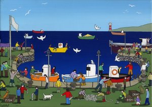 The Harbour, 2015, (akryl og blekk på lerret)
