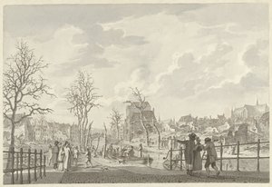 Ruiner på Rapenburg i Leiden, etter kruttkatastrofen 12. januar 1807