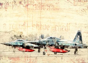 Vintage jagerfly av Lembayung senja studio [Vintage Poster]