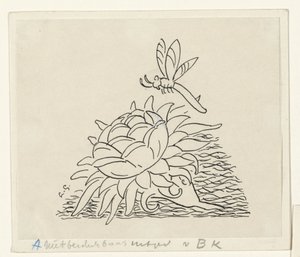 Blomst med en øyenstikker av Leo Gestel (signed by artist)