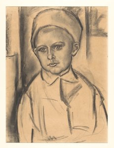 Portrett av en ukjent gutt av Leo Gestel (signed by artist)