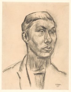 Portrett av en ukjent mann av Leo Gestel (signed by artist)