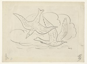 To fugler av Leo Gestel (signed by artist)