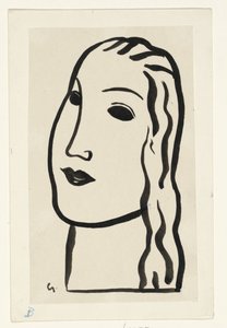 kvinnens hode av Leo Gestel (signed by artist)