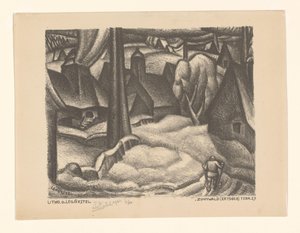 Zinnwald (Ertsgebergte) (original tittel på objekt) av Leo Gestel (signed by artist)