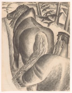 Bonde med plog av Leo Gestel
