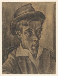 Byste av mann med hatt av Leo Gestel