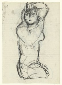 Knelende naken kvinne av Leo Gestel