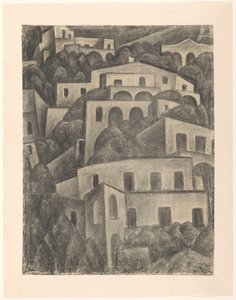 Utsikt over Positano av Leo Gestel