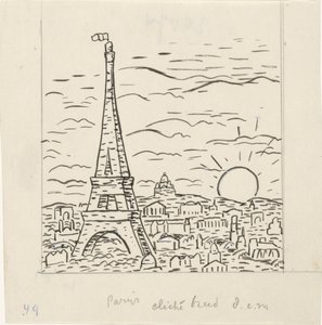 Utsikt over Eiffeltårnet i Paris av Leo Gestel
