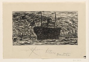 Skipet går inn i Londons havn av Leo Gestel