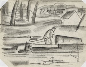 Skipper ved roret av Leo Gestel