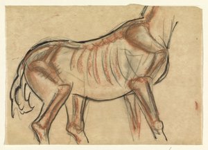 Skjelett av en hest av Leo Gestel