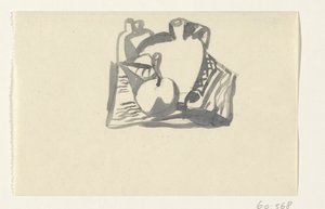 Stilleben med eple og mugge av Leo Gestel