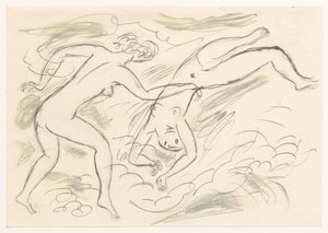 To nakne kvinner svømmer av Leo Gestel