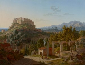 Landskap med slottet Massa di Carrara, 1827