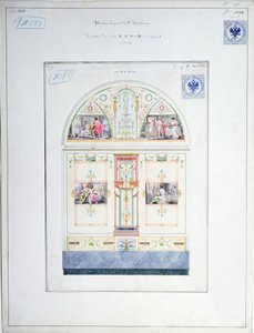 Veggmaleri for Eremitasjen, St. Petersburg, ca. 1840