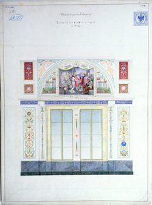 Veggmaleri for Eremitasjen, St. Petersburg, ca. 1840