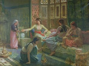 Interiør i et harem, ca. 1865
