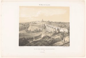 Utsikt over Dinan og viadukten over elven Rance Vue de Dinan-prisen de la Vallée des Noyers (tittel på objekt) Contemporary France (serietittel) La France de nos jours (serietittel på objekt)