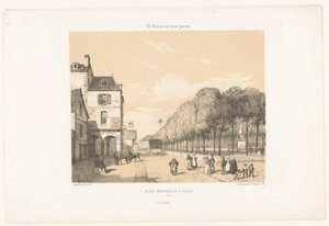 Tog til Place Du Guesclin i Dinan Place Duguesclin à Dinan (tittel på objekt) Dagens Frankrike (serietittel) La France de nos jours (serietittel på objekt) av Leon Auguste Asselineau