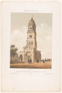 Zicht op de basilica Notre-Dame de Fourvière i Lyon Notre-Dame de Fourvières kirke i Lyon (tittel på objekt) Hedendaags Frankrijk (serietittel) Frankrike i dag (serietittel på objekt) av Leon Auguste Asselineau