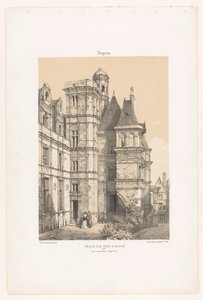 Utsikt over en del av slottet Angers Angers. Palais des ducs d