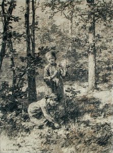 Å samle liljekonvaler av Leon Augustin Lhermitte