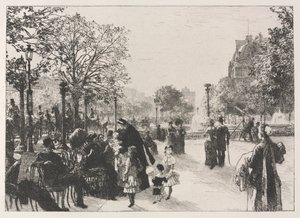 Tuileriene av Leon Augustin Lhermitte