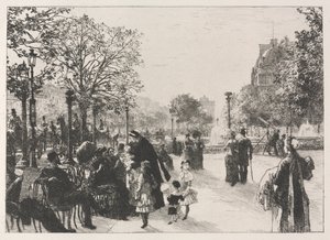 Tuileriene. av Leon Augustin Lhermitte
