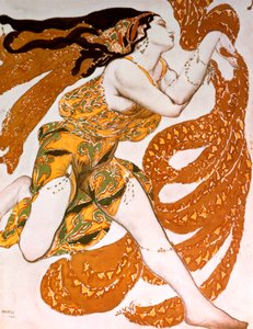Bacchante, kostymedesign for en Ballets Russes-produksjon av Tcherepnins Narcisse, 1911 av Leon Bakst