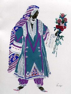 Kostymedesign (akvarell på papir) av Leon Bakst